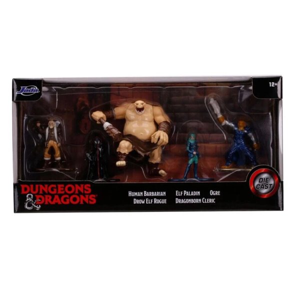 Dungeons And Dragons Die Cast Barbarian Paladin Cleric Rogue Ogre Jada Toys New - Picture 1 of 2